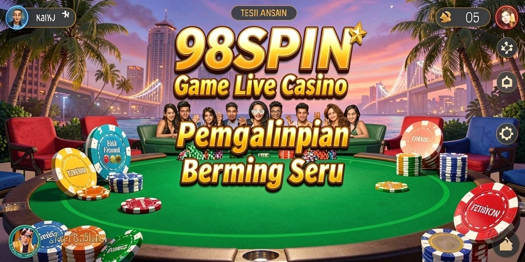 Gameplay menarik di 98SPIN dengan dealer langsung dan suasana casino nyata.