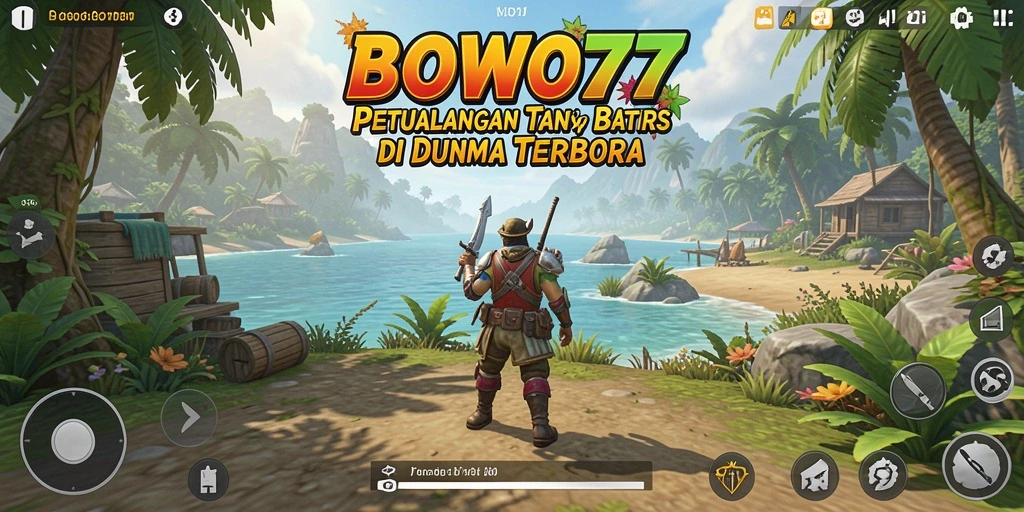 Tangkapan layar utama BOWO77 yang menampilkan dunia terbuka yang luas.