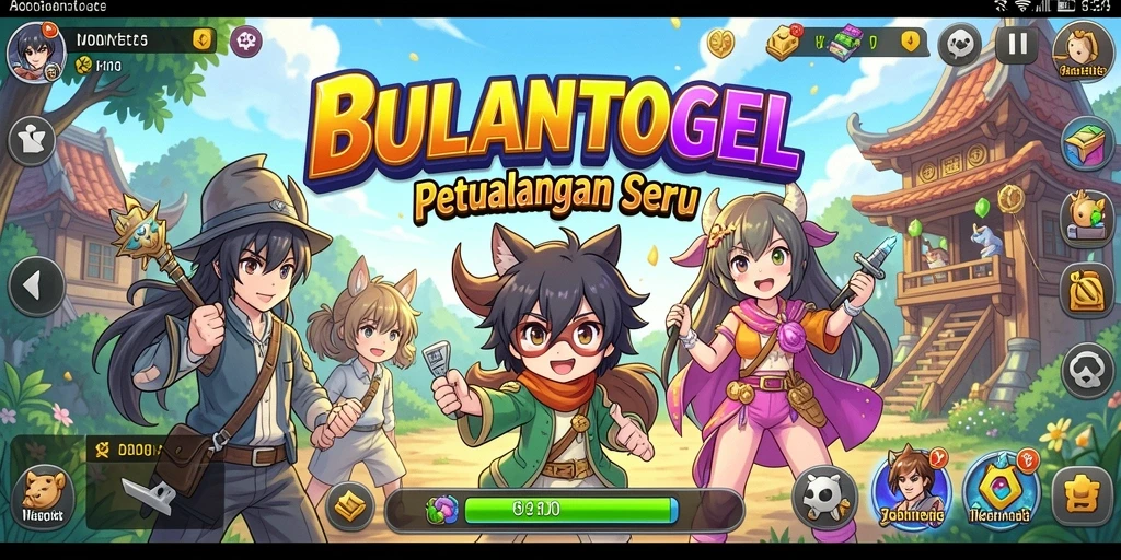 Screenshot utama BULANTOGEL yang menampilkan aksi pertarungan anime.