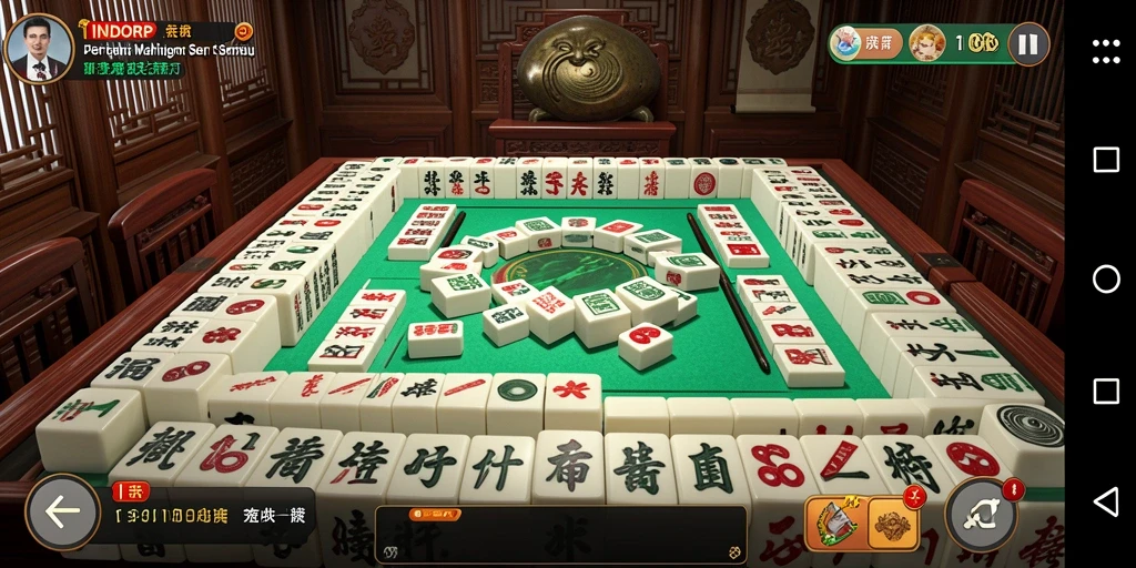 Tampilan gameplay INDORP yang menarik dan menantang dalam Mahjong.