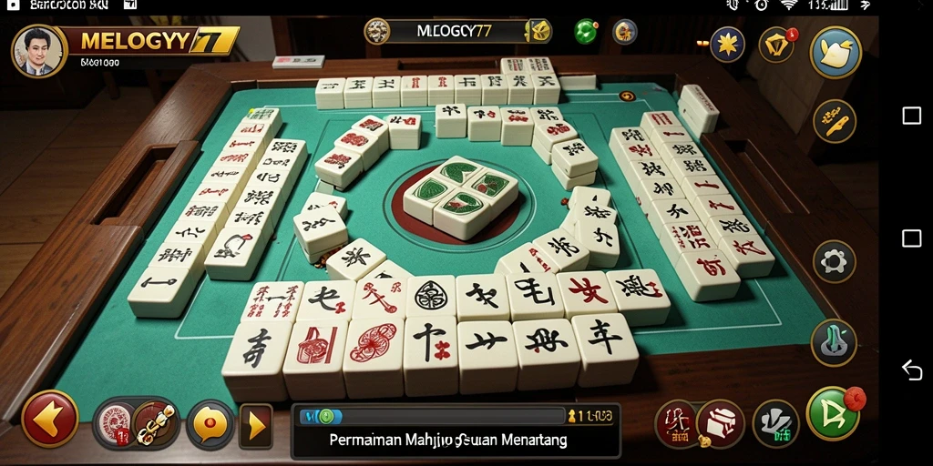 Tampilan gameplay Mahjong yang menarik di MELODY77.