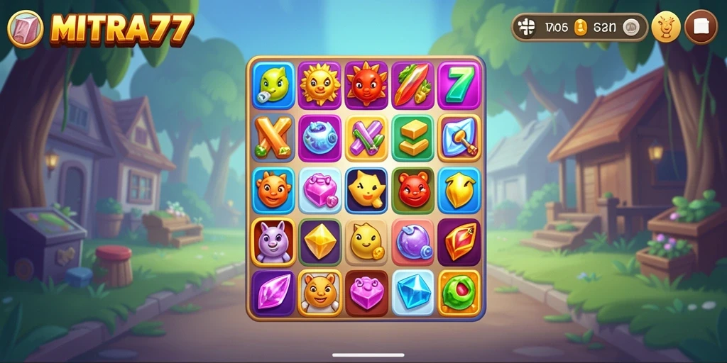 Tangkapan layar gameplay MITRA77 yang penuh warna dan seru.