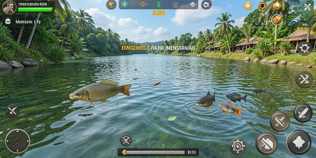 Tangkapan ikan yang besar dan seru dalam gameplay N32.
