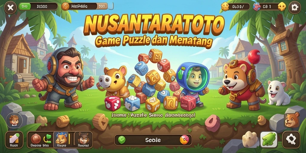Gameplay seru NUSANTARATOTO dengan berbagai teka-teki menarik.