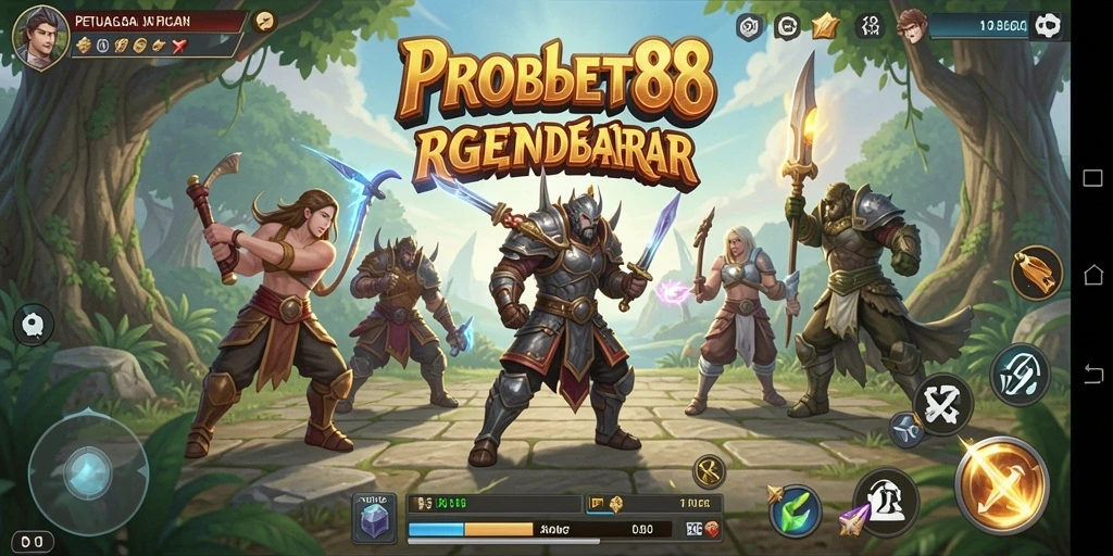 Tampilan gameplay mendebarkan dari game RPG PROBET88.