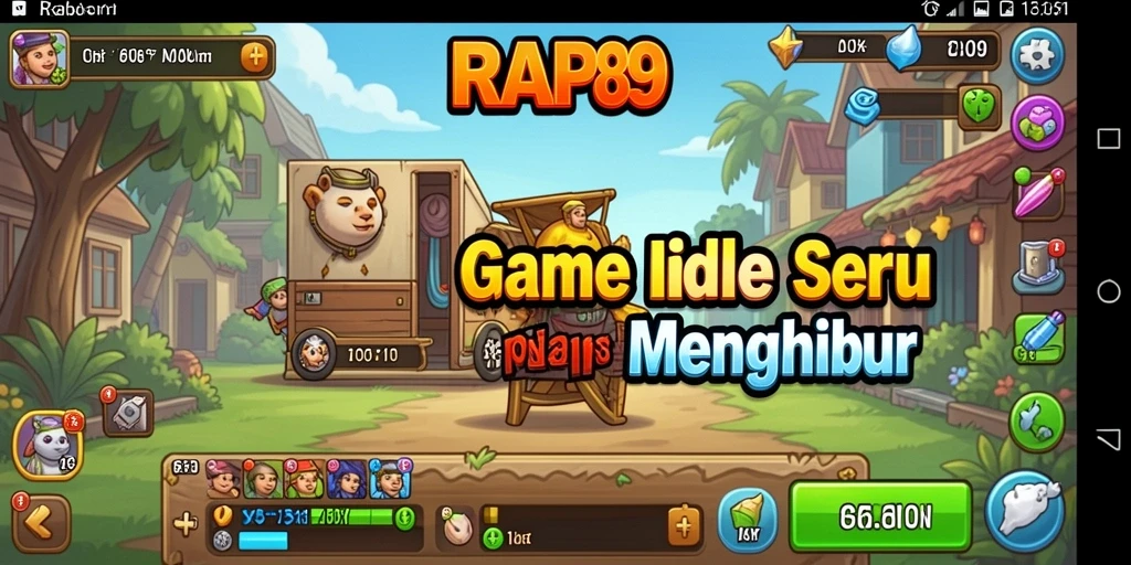 Tampilan gameplay seru dari RAP89 dengan elemen Idle yang menarik.