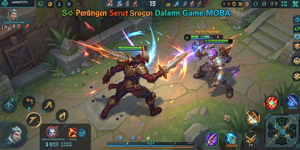 Tampilan seru pertarungan dalam game MOBA SANGTOTO.