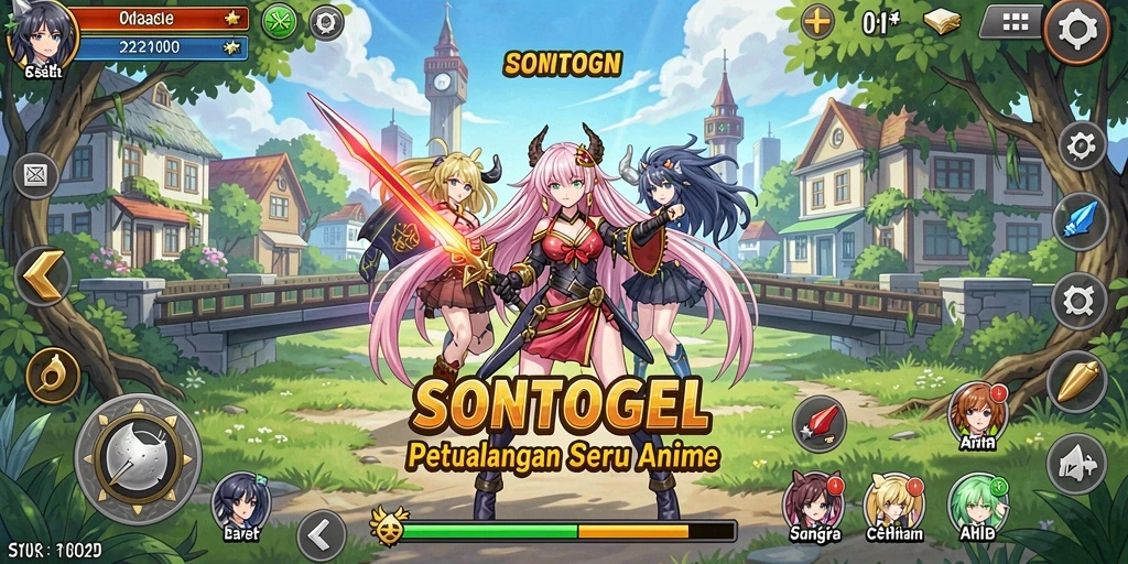 Tangkapan layar menunjukkan pertempuran seru dalam <strong>SONTOGEL</strong> dengan karakter anime favorit.