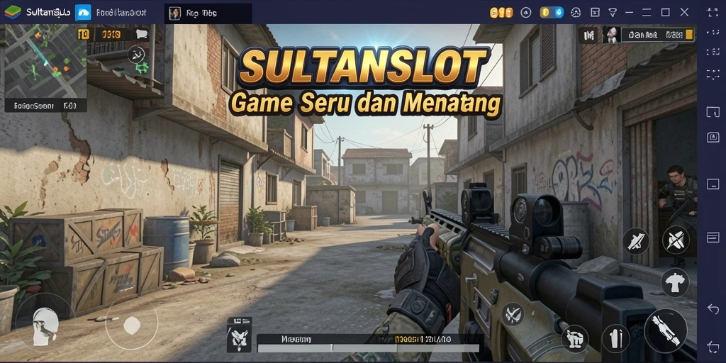 Tampilan menarik gameplay SULTANSLOT dengan aksi FPS yang mendebarkan.