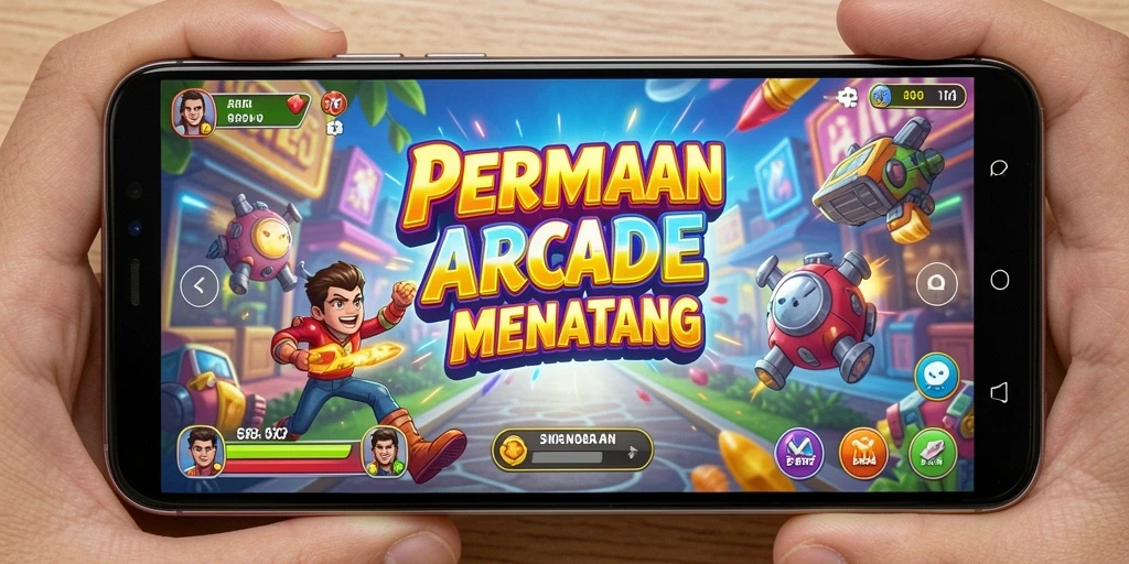 Tangkapan layar T6 menampilkan aksi gameplay arcade yang mendebarkan.