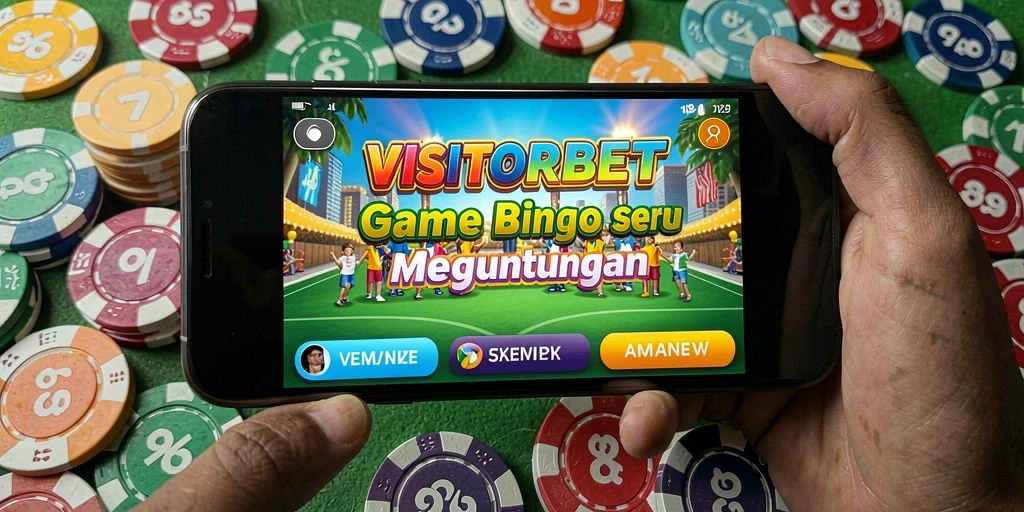 Tampilan gameplay seru dari aplikasi Bingo VISITORBET.
